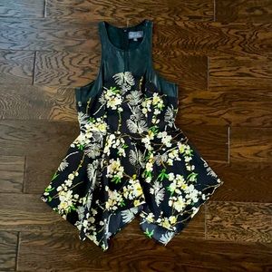 Patterson J Kincaid Leather & Silk Top XS